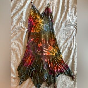 Multicolor Tie-Dye Sleeveless Dress